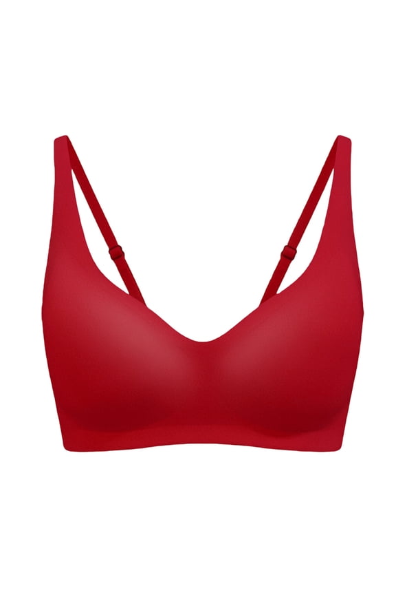 Women's Solid Color Adjustable Shoulder Strap Push-Up Bra
