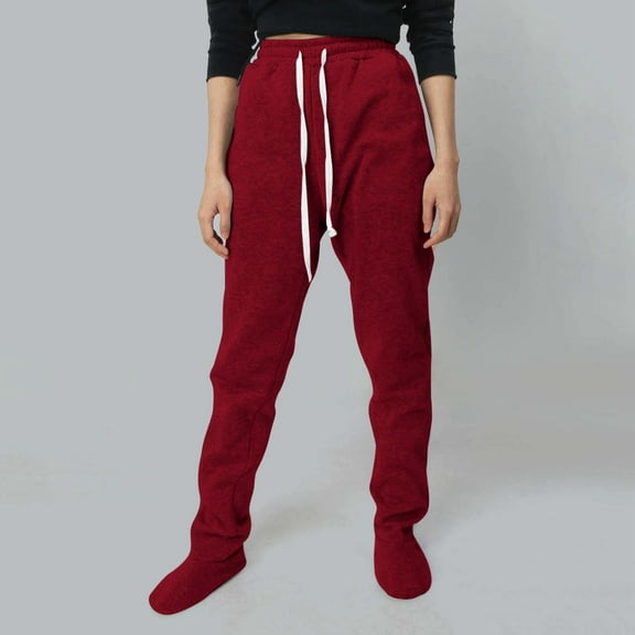 Women's Solid Color Autumn And Winter Casual Pants With Thick Velvet And Elastic Waist Bag And Leg Pants Pants Women Casual Work Sweat Pants Women Casual with Pockets plus Size Womens Casual Pants