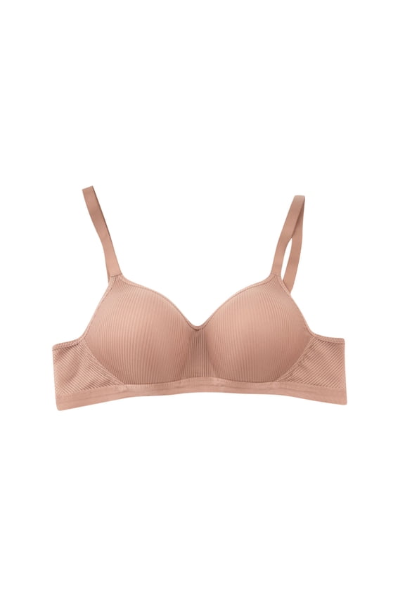 Women's Solid Color Backless Bralette - Wireless Seamless Ribbed Bra for Everyday Wear, Sexy Comfort Lift & Anti-Sagging Support, No Underwire Full Coverage Underwear