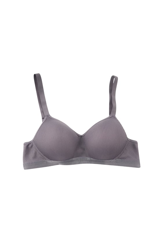 Women's Solid Color Backless Bralette - Wireless Seamless Ribbed Bra for Everyday Wear, Sexy Comfort Lift & Anti-Sagging Support, No Underwire Full Coverage Underwear