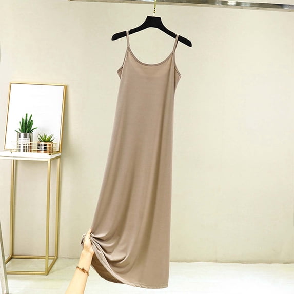 Women's Solid Color With A Base Plus Size Petticoat For Loose Nightdress (long) Nightgown Dresses for Women Oversized Night Shirts Women plus Pajama T Shirts Organic Night Shirt Night Women Nightshirt