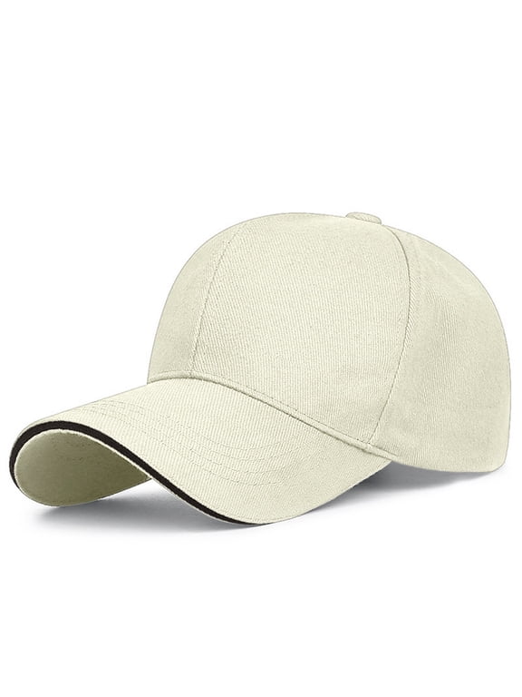 Women's Solid Color Baseball Cap, Classic Fit Adjustable Running Hat, Sturdy Casual Sun Hat for Workouts, Outdoor Activities, and All Seasons Wear Beige