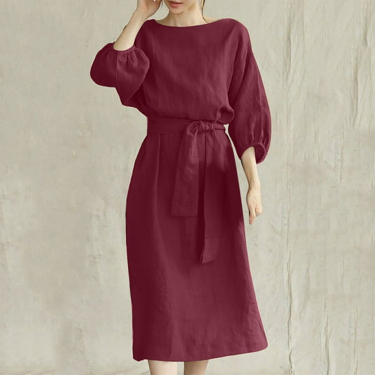 DailyTrove Women's Solid Color Belted Midi Dress, Short Sleeve, Casual Office & Date Night Wear, Stretchy Jersey Fabric, Fit & Flare - Walmart.com DailyTrove Women's Solid Color Belted Midi Dress, Short Sleeve, Casual Office & Date Night Wear, Stretchy Jersey Fabric, Fit & Flare - Walmart.com