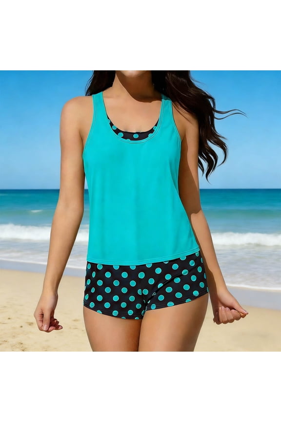 Women's Solid Color Bikini Jumpsuit Set with Ruching and Floral Print for Summer Beach and Pool