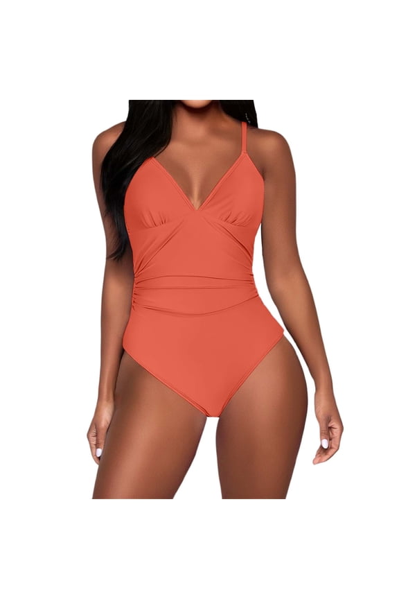 Women's Solid Color Bikini Swimsuit Adjustable Straps Open Back Design - Quick-Dry Fabric for Beach/Pool - S-XXL