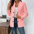 thumbnail image 1 of Women's Solid Color Button Front Casual Jacket With Long Sleeves No Hood​​, 1 of 7