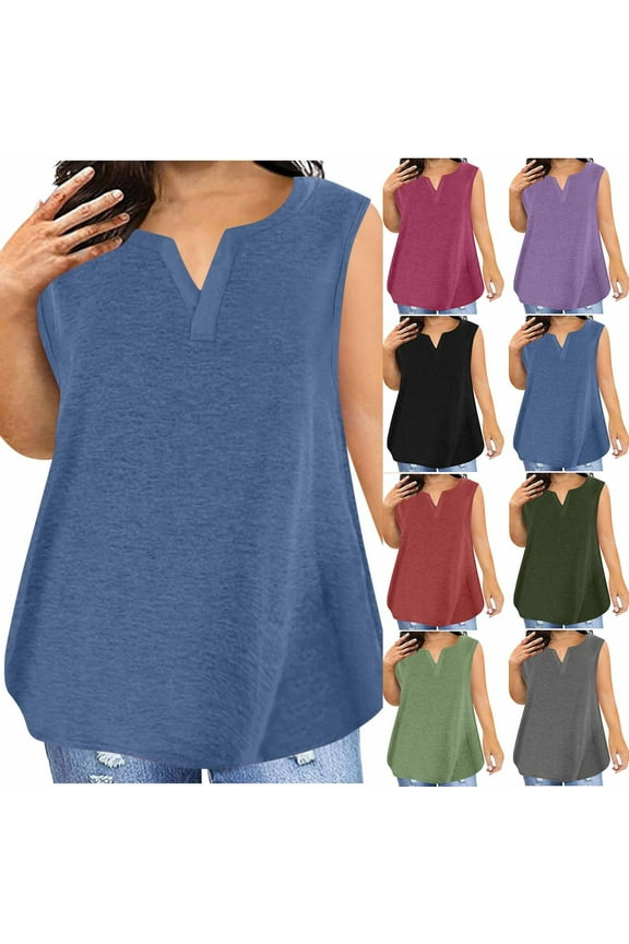 Women's Solid Color Button Up Camisole Sleeveless V Neck T Shirt Tank Top Slim Fitted Bodycon Casual Summer Fashion | CSEONE,Army Green XL