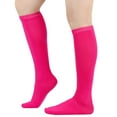 thumbnail image 1 of Women's Solid Color Calf-high And Knee-high Socks, Basic Mid Calf Socks, Everyday Casual Socks, Watermelon Red, 1 of 3