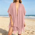 thumbnail image 1 of Women's Solid Color Cardigan Gold Foil Scarf, Sun Protection Shawl, Fashionable Breathable Rhinestone Cape Outerwear, 1 of 9