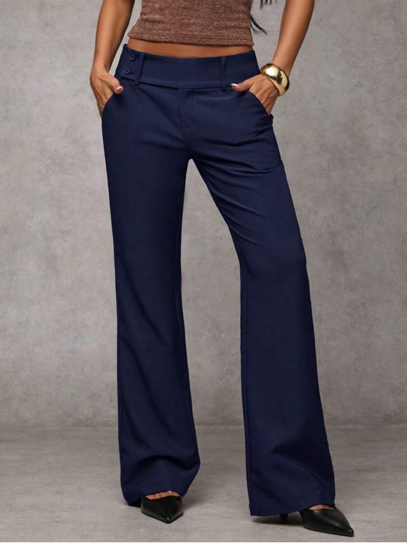 Women's Solid Color Casual Classy Elegant Pants,Pants Office Work Autumn