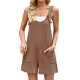 thumbnail image 1 of Women's Solid Color Casual Everyday Sleeveless Romper, 1 of 1