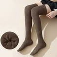 thumbnail image 1 of Women's Solid Color Casual Over The Knee Thick Warm Socks Thigh High Stockings with Suspenders Opaque Sheer to Waist Thermal Stockings for Women Classic Knit Stocking Stockings with Garter Belt, 1 of 3
