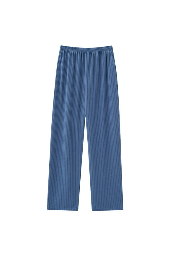 Women's Solid Color Casual Lounge Pants Elastic Waist Soft Knit Sleepwear with Pockets