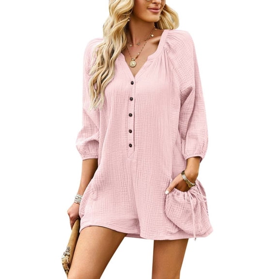 Women's Solid Color Casual Romper With Long Sleeves And Large Pockets Body Suits Denim Romper Dressy Rompers for Women Wide Leg Pant Jumpsuits for Prom Women Turtleneck Long Sleeve Leopard Jumpsuit