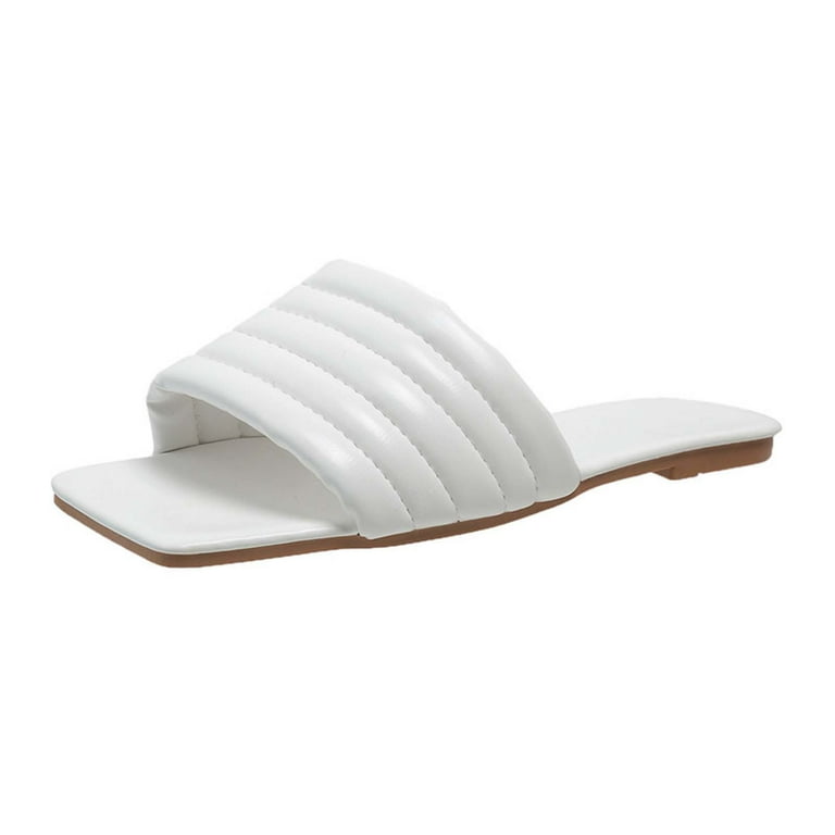 Women s Solid Color Casual Slippers One Strap Summer Lightweight