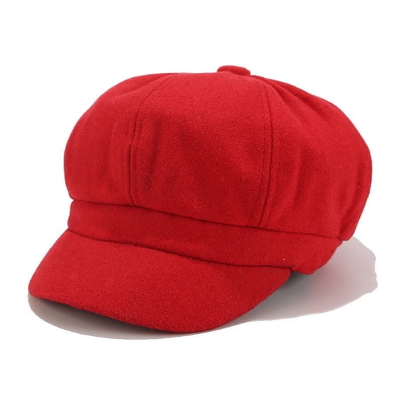 Women's Solid Color Corduroy Painter Beret Cap, Vintage British Retro Korean Style Newsboy Hat, for Daily Wear in Spring Autumn or Winter Watermelon Red,Khaki,Black,Gray,Dark Gray,Pink,Red,Navy