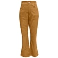 thumbnail image 1 of Women's Solid Color Corduroy Temperament Women's Trousers Micro Lapels High Waist Casual Pants, 1 of 4