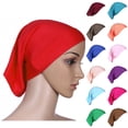 thumbnail image 1 of Women's Solid Color Cotton Hijab Cap, Soft Stretchy Head Cover for Muslim, Modest Under Scarf for Prayer, Daily Wear, and Casual Outfits, Lightweight and Breathable - Blue, 1 of 7