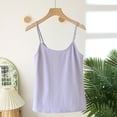 thumbnail image 1 of Women's Solid Color Cotton Sleeveless Nightgown with Chest Cushion for Casual Wear and Sleep, 1 of 5