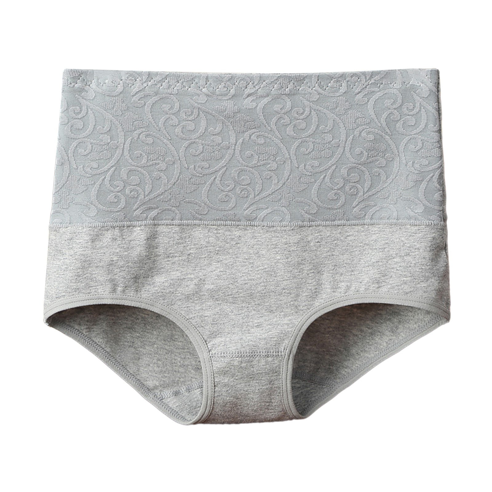 Women's Solid Color Cotton Underwear High Waisted Underwear Comfort Choice Panties plus Size