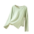 thumbnail image 1 of Women's Solid Color Crew Neck Knit Sweater - Long Sleeve Slim Fit Soft Winter Pullover, Versatile Basic Top for Fall/Winter, 1 of 9