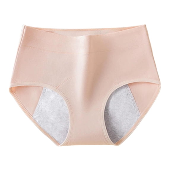 Women's Solid Color Daily Menstrual Panties Leakproof, Recycled Fabric, for Menstruation & Postpartum
