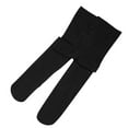 thumbnail image 1 of Women's Solid Color Elastic Pantyhose, Comfortable Control Top Tights for Daily Wear, Ballet Dance Leggings with Wide Waistband, Stretchy Hosiery for Work and Casual Outfits - Black, 1 of 4