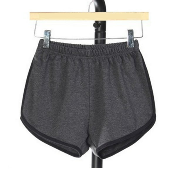 Women's Solid Color Elastic Waist Shorts For Casual Outings And Daily Wear
