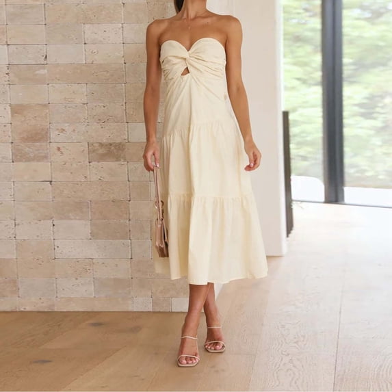 Women's Solid Color Fashion Sexy Wrap Waist Dress Womens Summer Wrap Dress Missal Dresses Casual Dresses for Woman V Neck Summer Dress for Women Summer Dresses for Women Beach with Sleeves for Women
