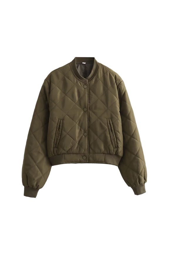 Women's Solid Color Fashionable Sleeve Long Sleeved Zipper Casual Top Jacket Jacket