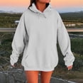 thumbnail image 1 of Women's Solid Color Front Open Bust Support Bra Thin Style With Easy On Design Sleep Jacket Thick Oversized Hoodies Women Jacket Women Long Jackets Women Women's Hoodie Zip up Long Sleeve Long Zip up, 1 of 4