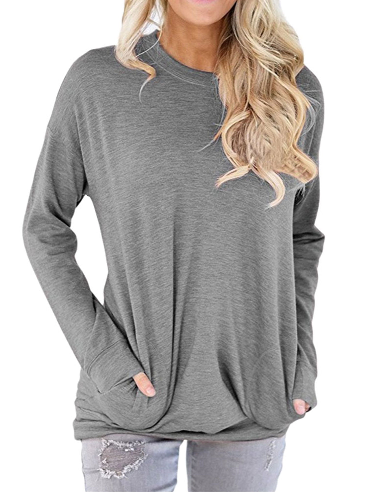 Solid Color Long Sleeve Top main image 0