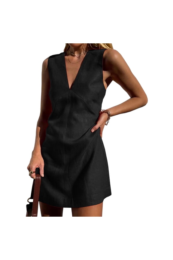 Women's Solid Color Gold Velvet Round Neck Long Sleeve Dress, Holiday Party Dress for Christmas, NYE, Winter Events, Luxurious Fabric,Black S