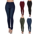thumbnail image 1 of Women's Solid Color High Waist Ankle Jeans Classic Straight Leg Denim for a Versatile Casual Look, 1 of 3
