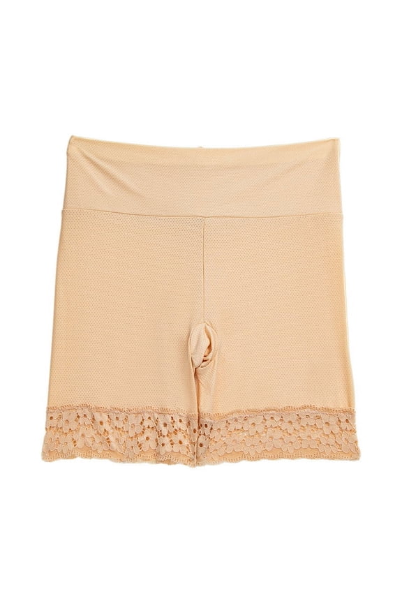 Women's Solid Color High Waist Elasticity The Abdomen Lift Buttocks Briefs Stretch Full Coverage Briefs Anti-Chafing Soft Shorts Underwear Silky