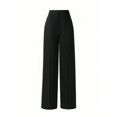 Women’s Solid Color High-Waist Wide Leg Casual Pants