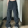 thumbnail image 1 of Women's Solid Color High Waisted Clearance Women's Solid Color High Waisted Versatile Straight Slender Loose Leg Pants Loose Leg Pants, 1 of 6