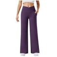 thumbnail image 1 of Women's Solid Color High Waisted Pocket Fitness And Sports Tight And Nude Yoga Long Pants, 1 of 9