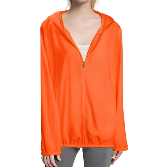 Women's Solid Color Hooded Rain Jacket, Lightweight Waterproof Outdoor Sports Zipper Jacket with Adjustable Cuffs, Windproof Long Sleeve Coat for Hiking, Running, and Rainy Days Red1 XXXL