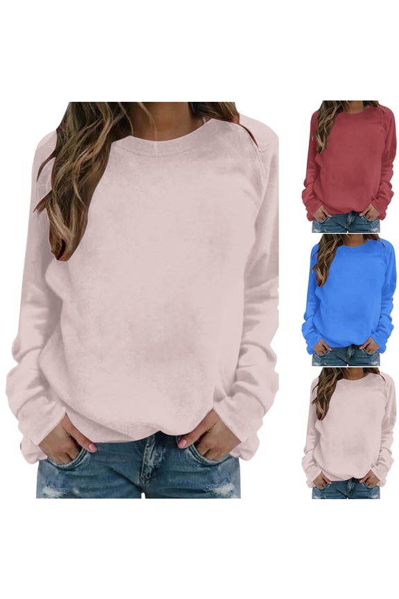 Women's Solid Color Hooded Sweatshirt Top Pullover Raglan Sleeve Loose Fit Casual Long Sleeve Round Neck Soft Fleece Loungewear for Daily Wear Travel and Streetwear Ultra Soft All Day Comfort Cozy