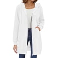 thumbnail image 1 of Women's Solid Color Jacket Thickening And Fleece And Winter Casual Zipper Long Sleeve Pocket Hooded Long Sweater, 1 of 9
