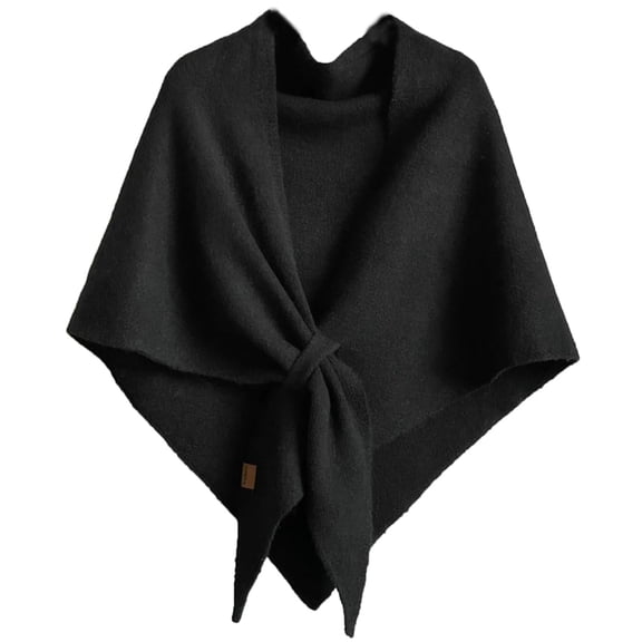 Women's Solid Color Knit Scarf, Women Knitted Shawls and Wraps Cardigan Cape, Soft Warm Shoulder Top Sweater Shawl Scarf Daily Wear