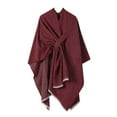 thumbnail image 1 of Women's Solid Color Knitted Shawl Scarf Warm Autumn Winter Cape For Style And Comfort Antique Shawl Winter Scarves for Women with Tassels Evening Shawls Formal Jackets for Women Evening Wear plus Size, 1 of 2