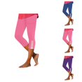 thumbnail image 1 of Women's Solid Color Lace Trimmed Fashionable Leggings With Elastic Waist Pants For Women Casual, 1 of 8