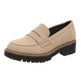 thumbnail image 1 of Women's Solid Color Leather Casual Shoes with Thick Sole Comfortable On Design for Daily Wear, 1 of 5