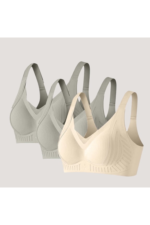 Women's Solid Color Lifting Gathering Folding Sagging Bra for Daily Wear