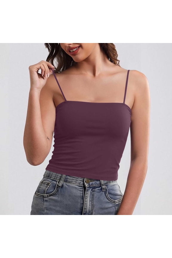 Women's Solid Color Lifting Tank Top with Gathering Fold Detail