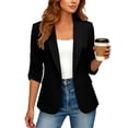 thumbnail image 1 of Women's Solid Color Long Sleeve Cardigan Jacket Casual Fashion Outerwear Top, 1 of 8