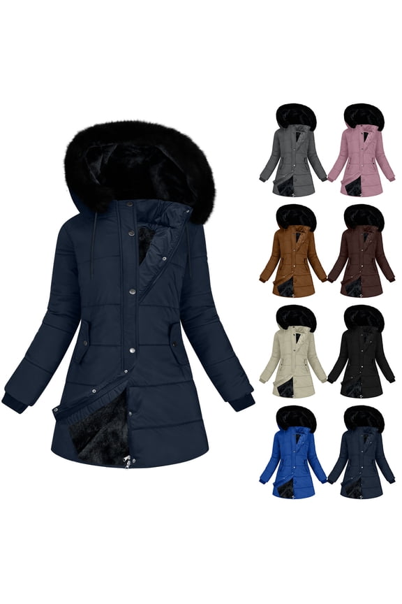 Women's Solid Color Long Sleeve Hooded Padded Jacket Coats Outerwear for Casual Daily Wear Streetwear Loungewear Fashion Essential Gift for Women | CSEONE,Beige L