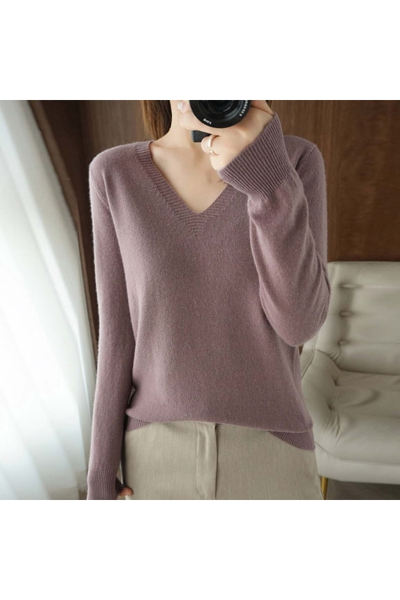 Women's Solid Color Long Sleeve Knitted Sweater Wool Pullover Top For Women plus Size Long Sleeve Shirts Workout Tops for Women plus Size Womens Camisole Tops plus Size Summer Dresses 4x Womens Pajama